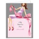 Baby Shower Thank You Cards, Expecting a Big Gift Girl - Brunette
